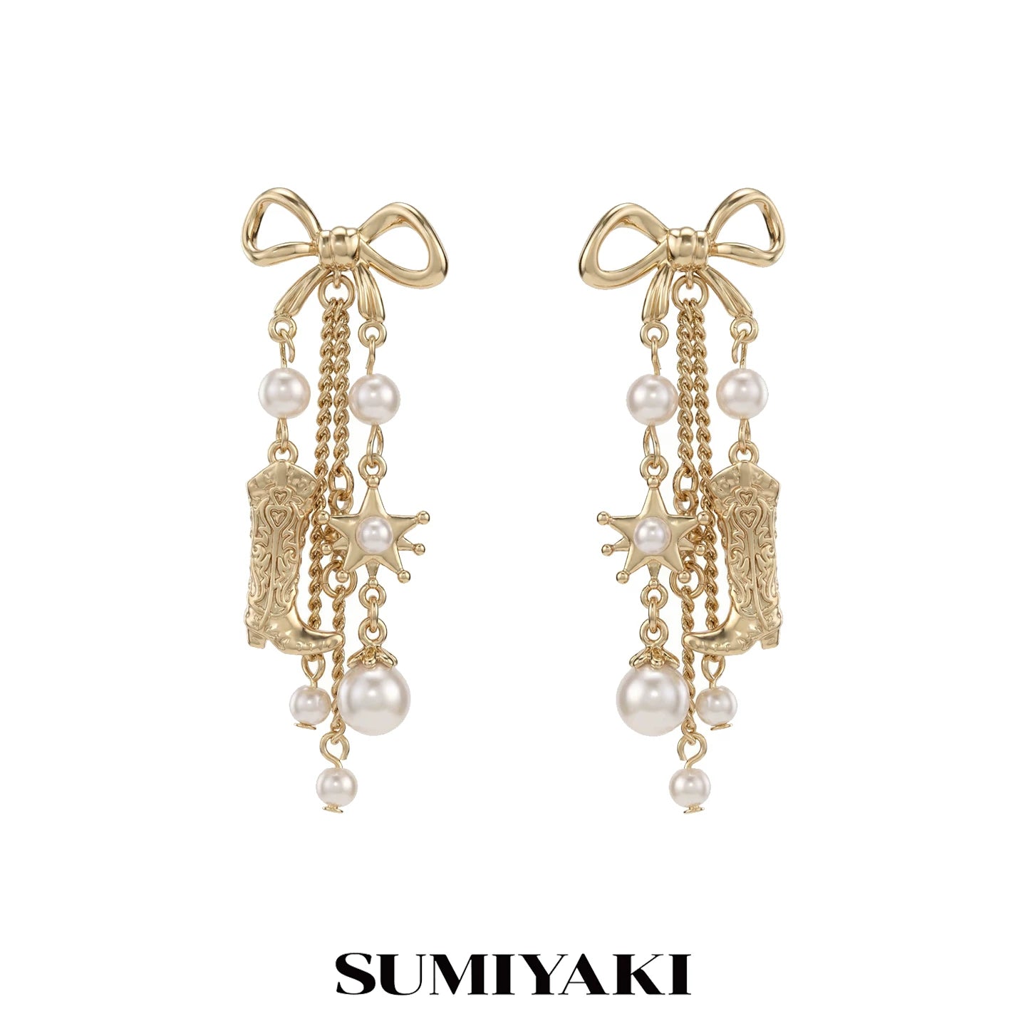 SUMIYAK Bow Tassel Earrings