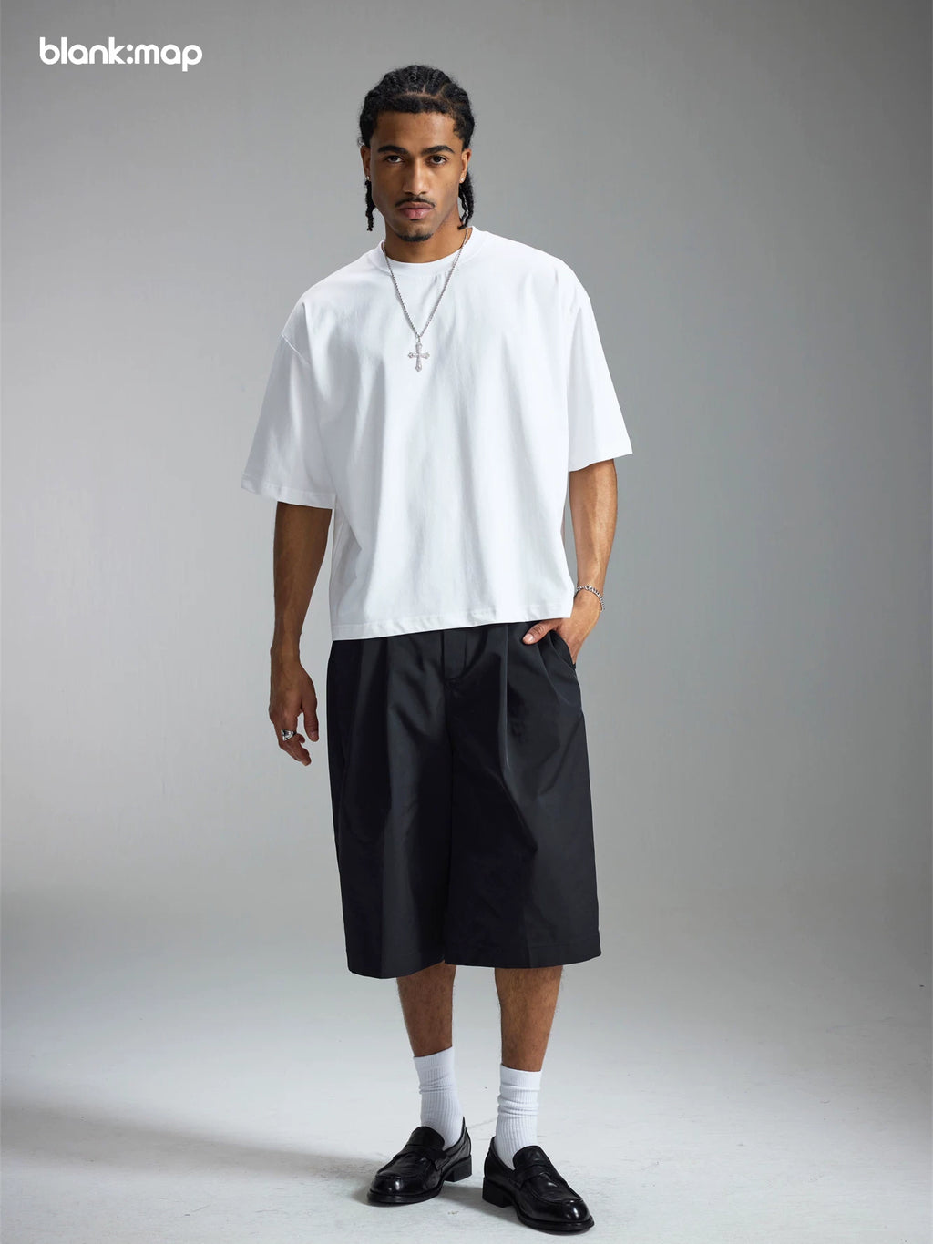 Blank Map Cool Loose Casual Versatile Tee