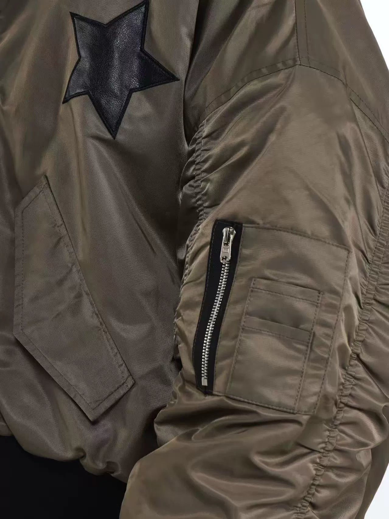 DETW Five-pointed Star Fake Two-piece Fur Collar Hooded Cotton Dress