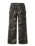 11KN Retro Camouflage Loose Drawstring Casual Trousers