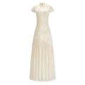 ZIHE Pinched Waist Fringed Splicing Dress