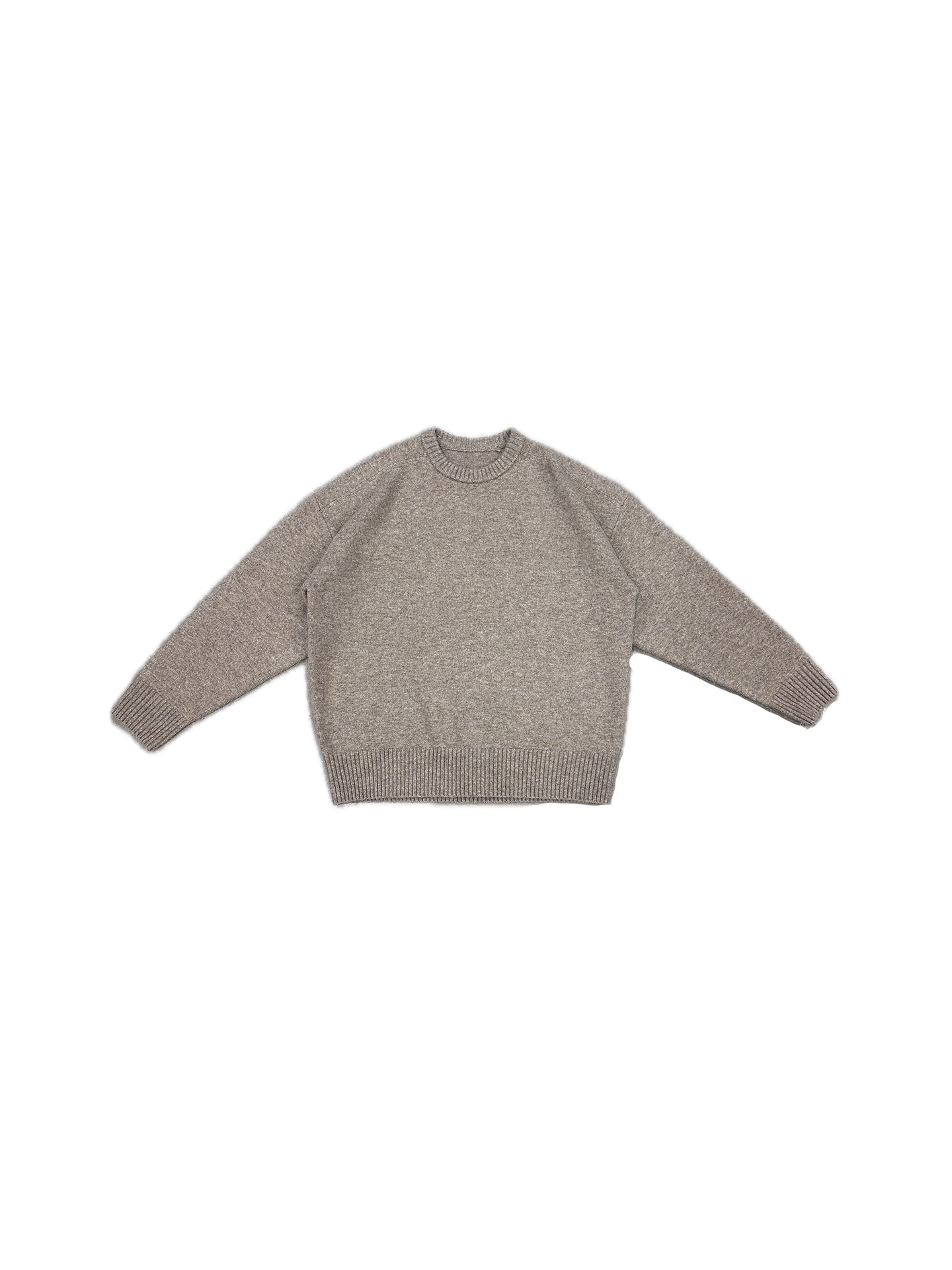 LIBERAFIT Short and Wide Round Neck Imitation Cashmere Sweater
