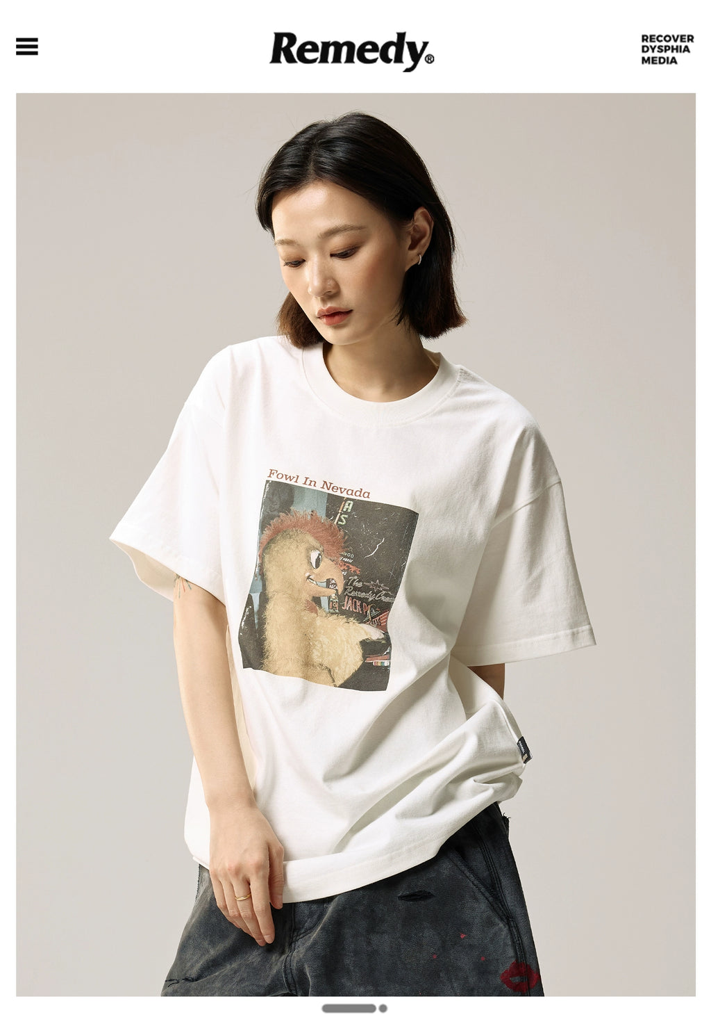 Remedy Chick Loose Crew Neck Tee