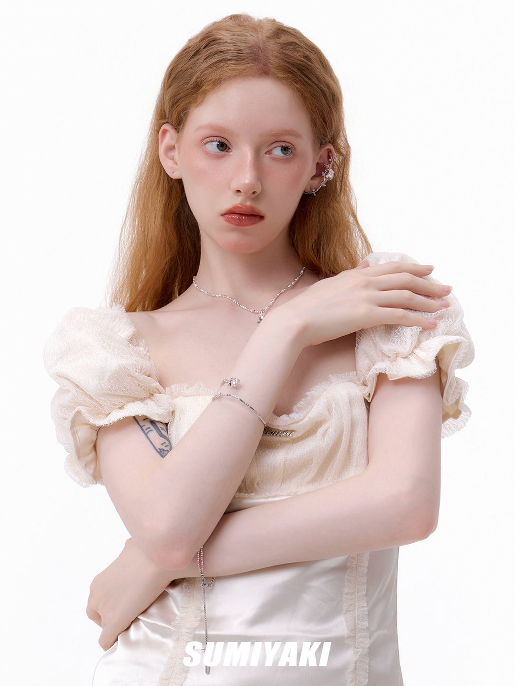 SUMIYAKI Metal Girl Pink Rose Bracelet