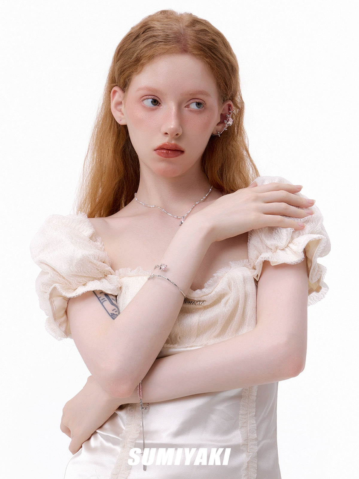 SUMIYAKI Metal Girl Pink Rose Bracelet