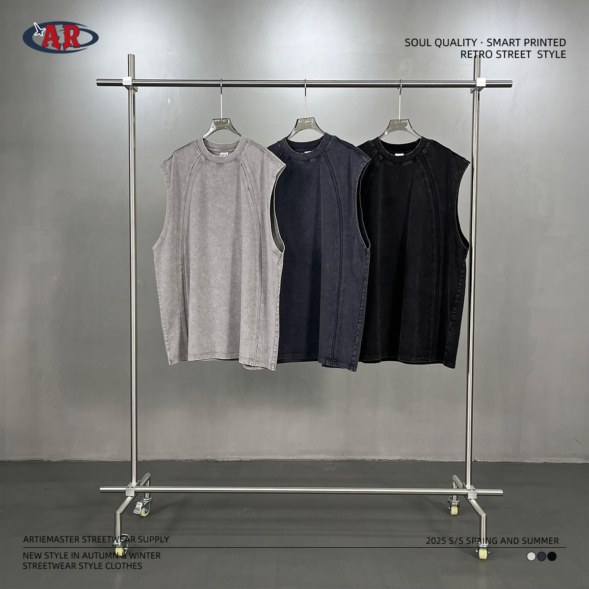 ARTIE Batik Vintage Splicing Personality Vest