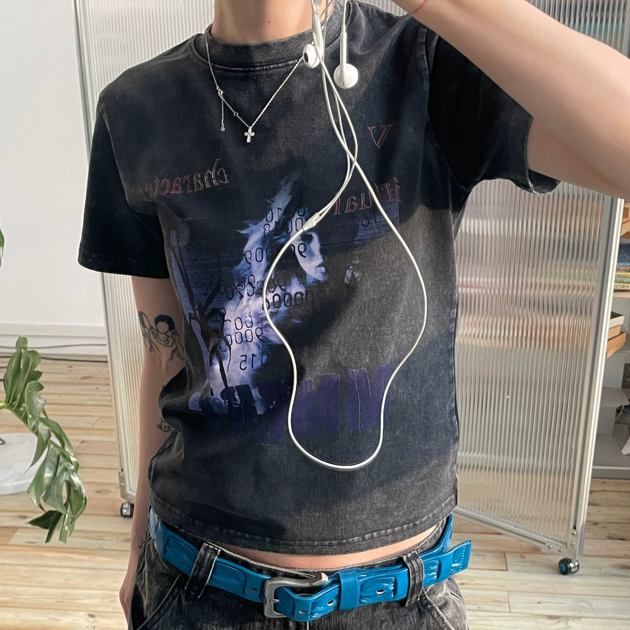 MMBBT Portrait Print Front Shoulder Tee