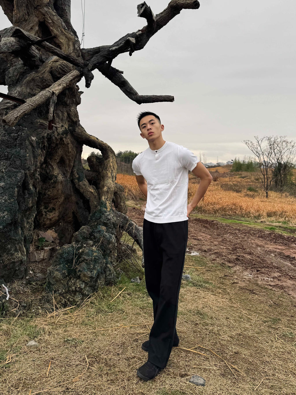 GTAL Leisure Training Sports Versatile Button T-Shirt