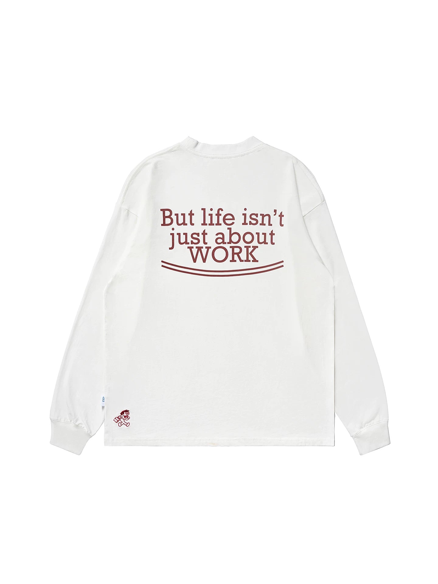 BENT IDEA Letter Print Loose Long Sleeves