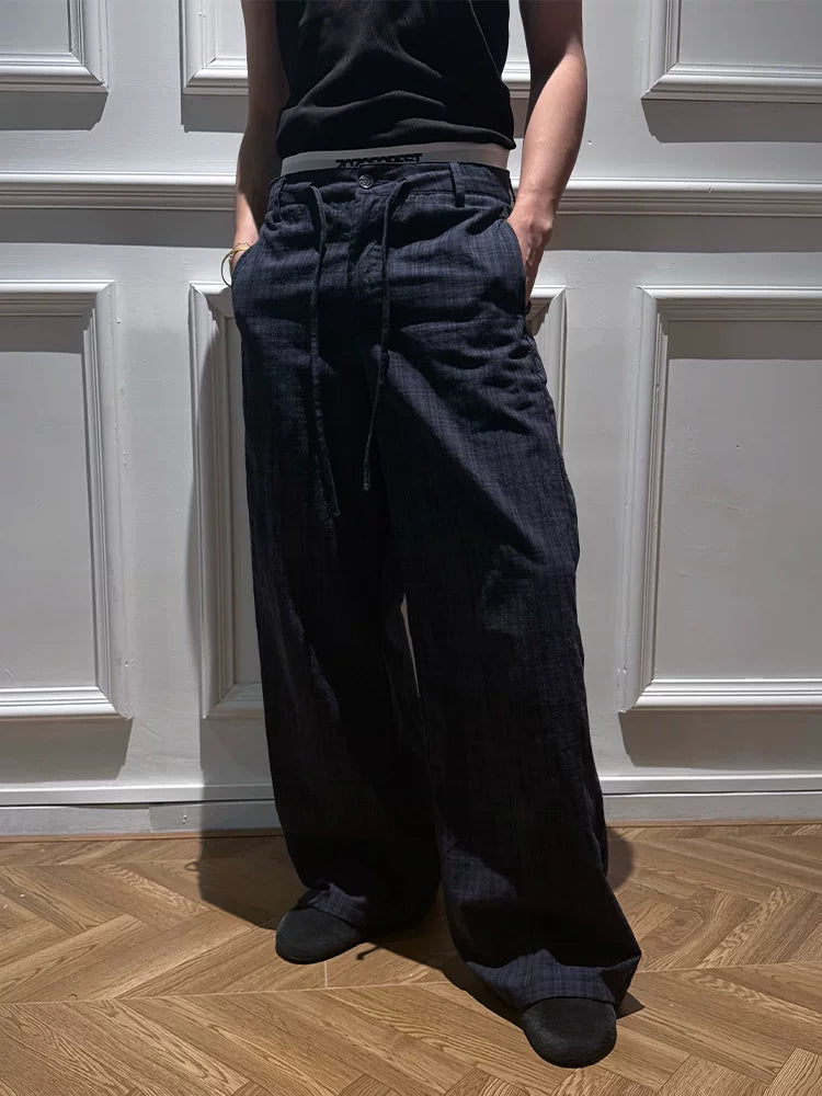 ZOZOFOREST Lazy Plaid Versatile Casual Pants