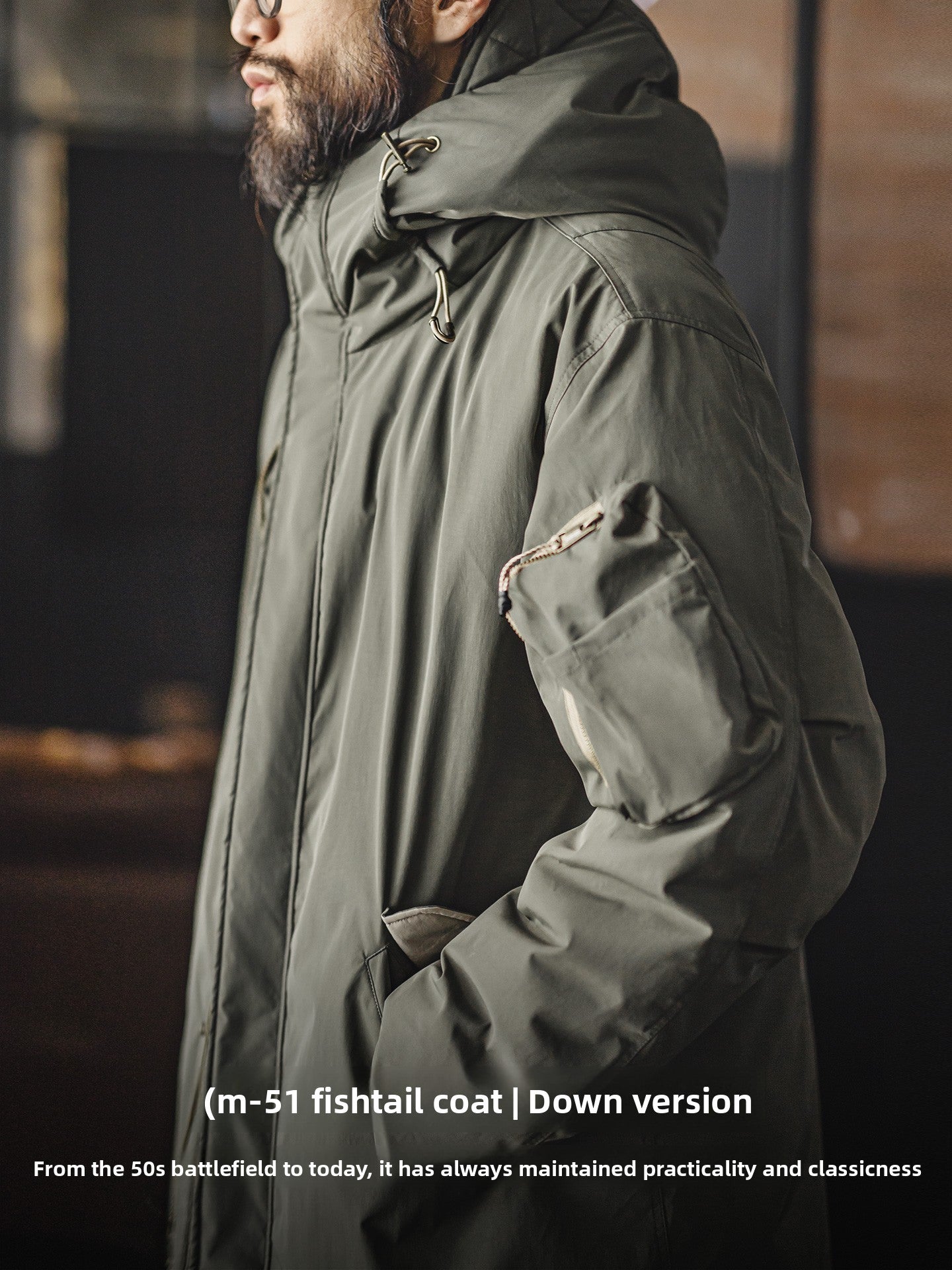 Madden retro M51 hooded trench coat jacket