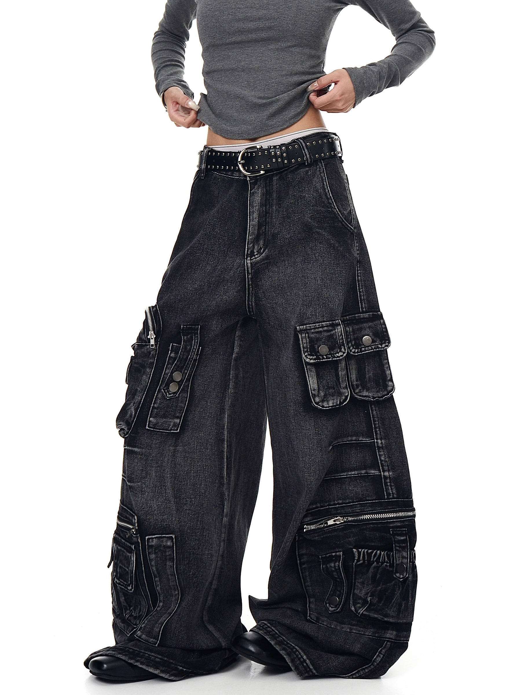 BLACKLISTS Old Multi-pocket Tooling Jeans