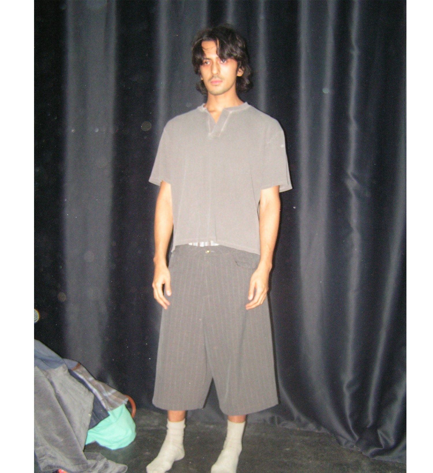 LIBERAFIT Silhouette Striped Suit Cropped Shorts