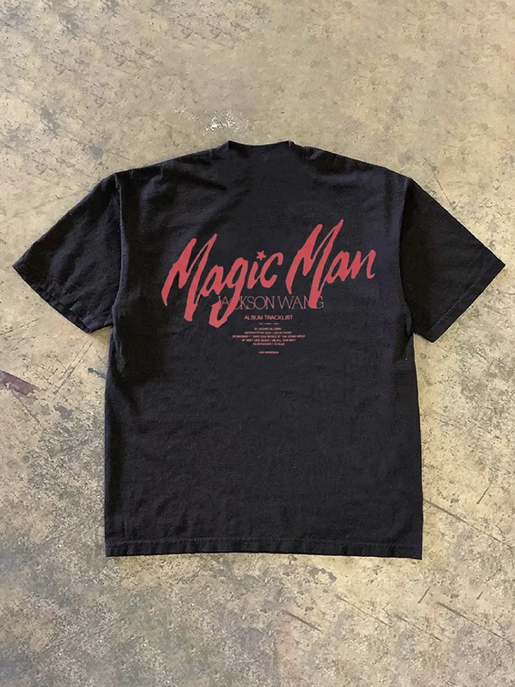 UPUPXIA Portrait Print Loose Tee