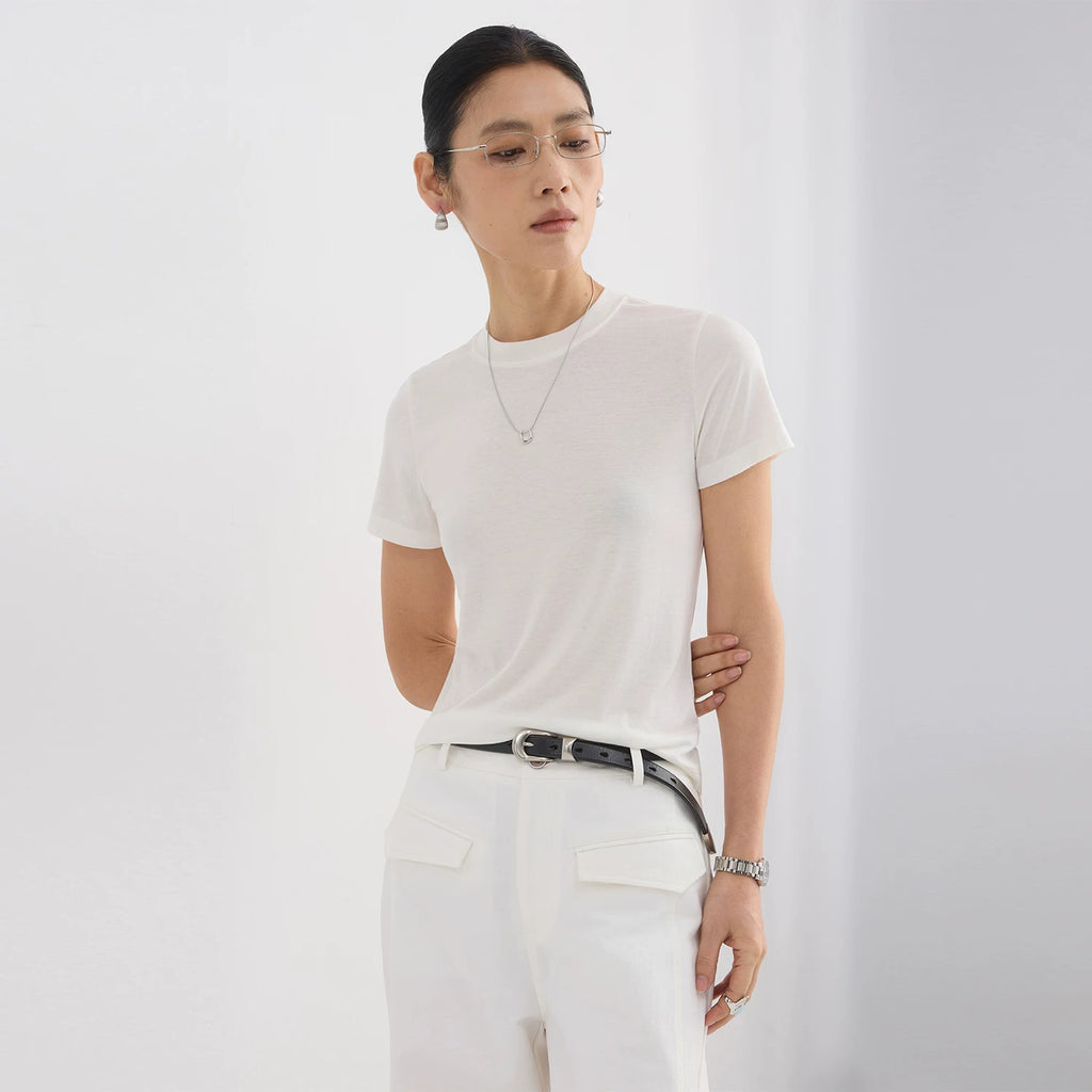Sameuoo Versatile Straight-shoulder Casual Tee