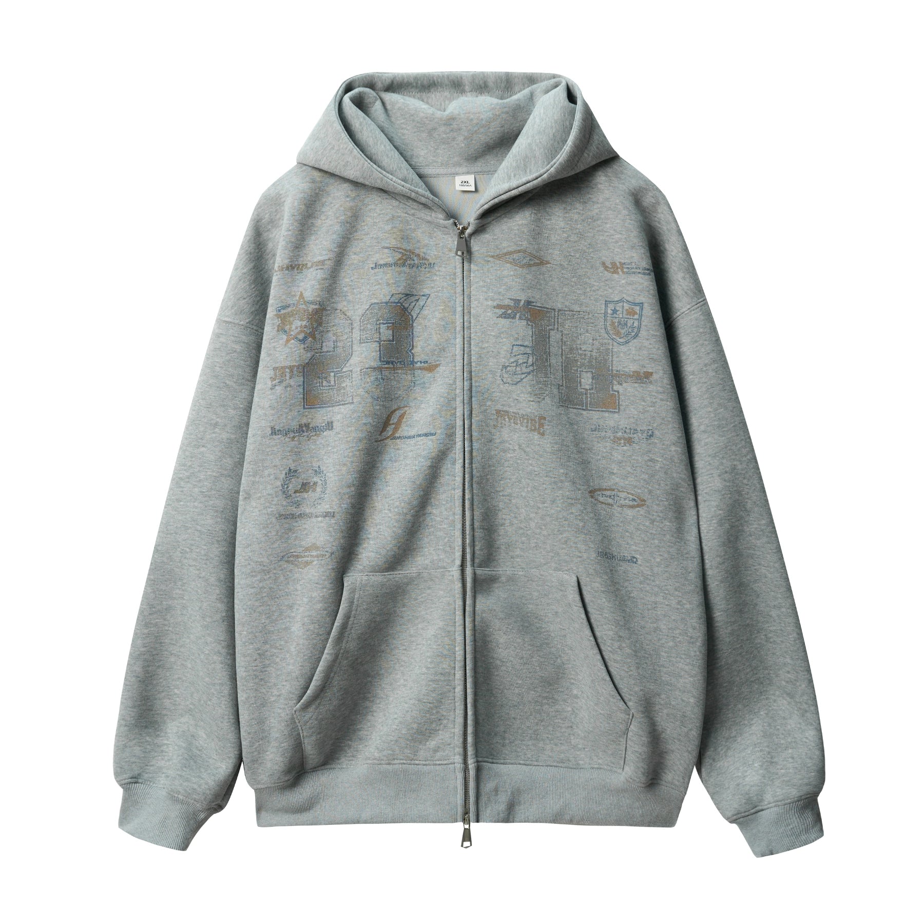 JHYQ Retro Letter Print Hoodie