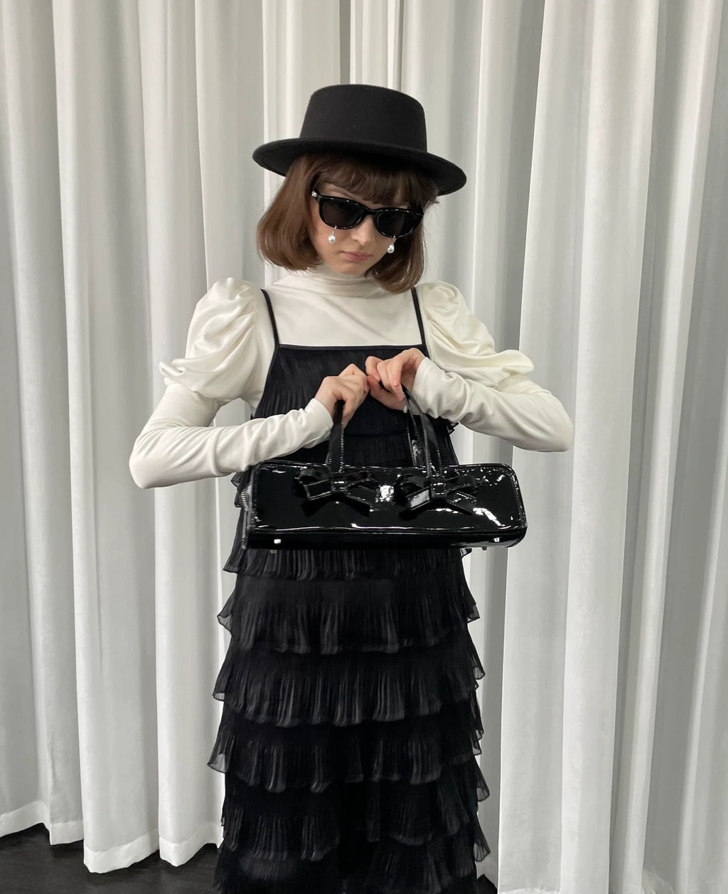 Loosesmell Multi-layer Pleated Suspender Dress