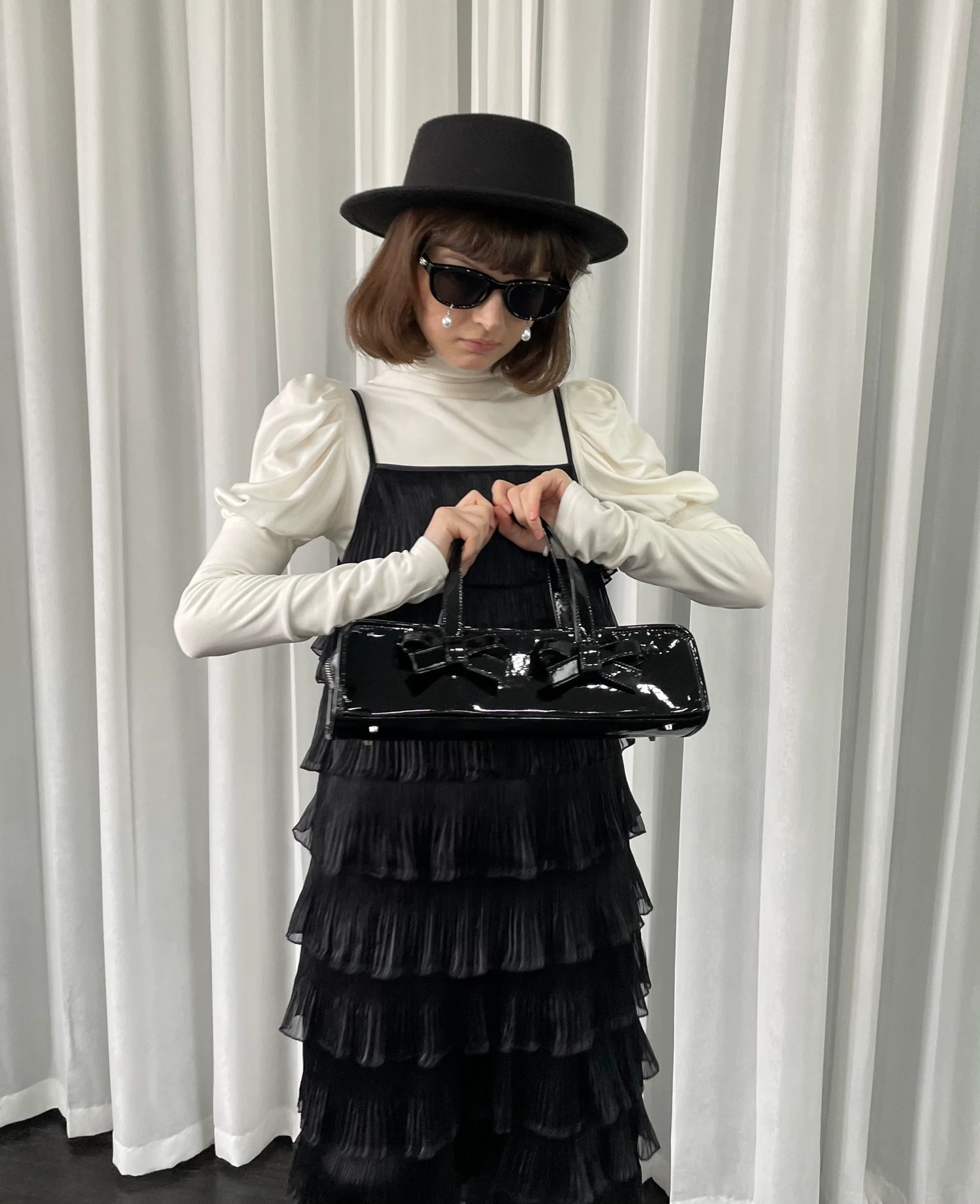 Loosesmell Multi-layer Pleated Suspender Dress