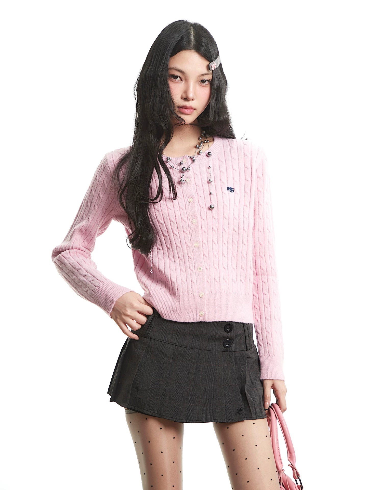 UNCMHISEX Vintage Twist Knit Cardigan