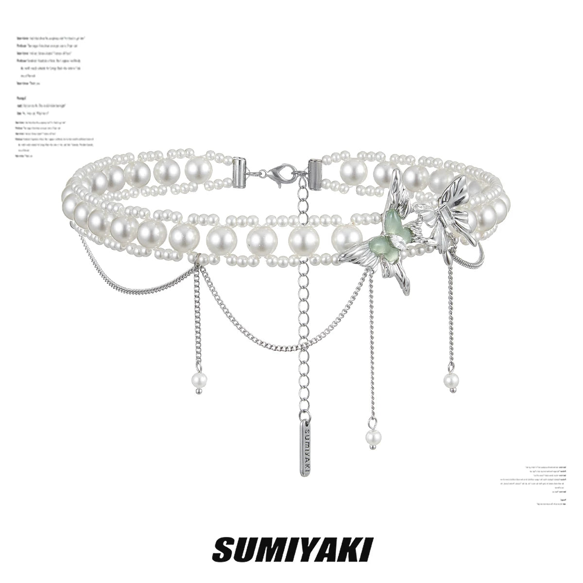 SUMIYAKI Butterfly Pearl Clavicle Chain