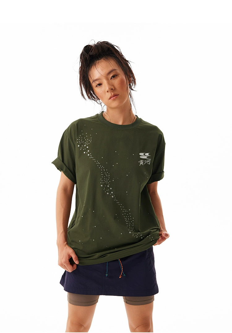 CryingCenter Galaxy Star Sports Quick Drying Short Sleeve