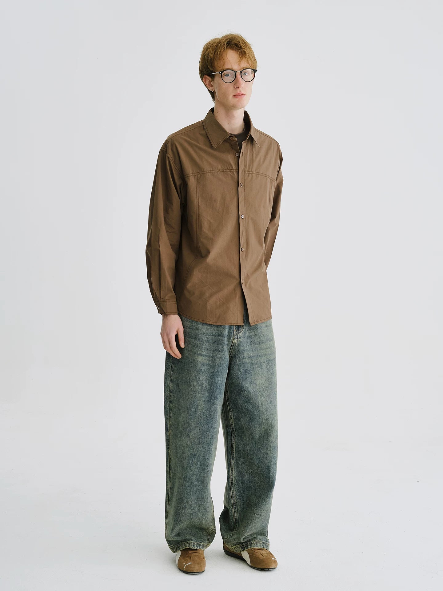 LIVINGTOWN Simple Versatile Lapel Casual Shirt