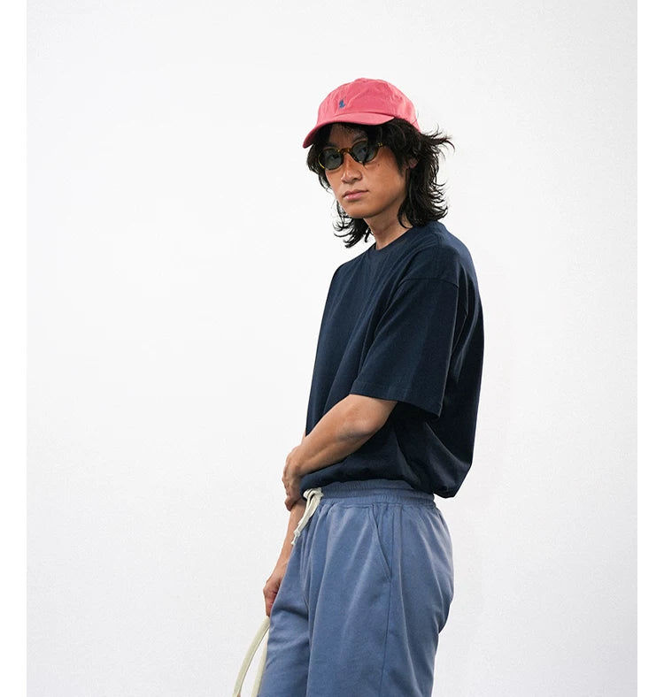 O3PARK Micro Loose Versatile Crew Neck Casual Tee