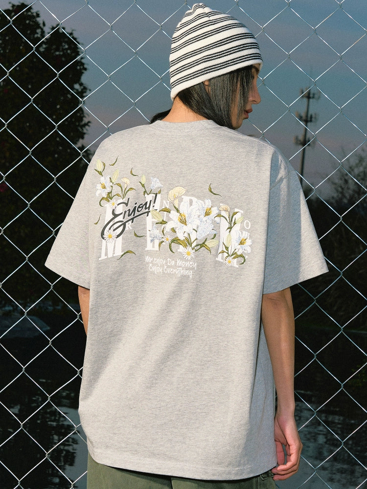 MEDM Rose Embroidery Casual Tee