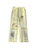CHAI Hand-painted Graffiti Casual Sweatpants