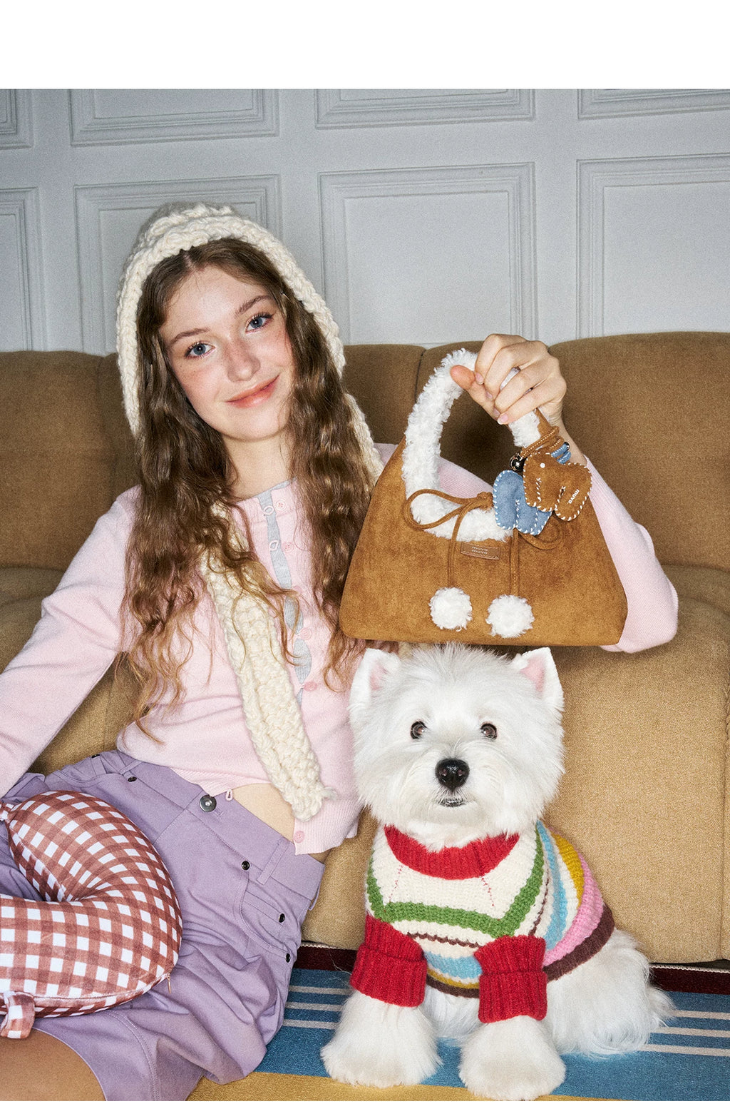 MUVA Cute Fluffy Rice Ball Tote Bag