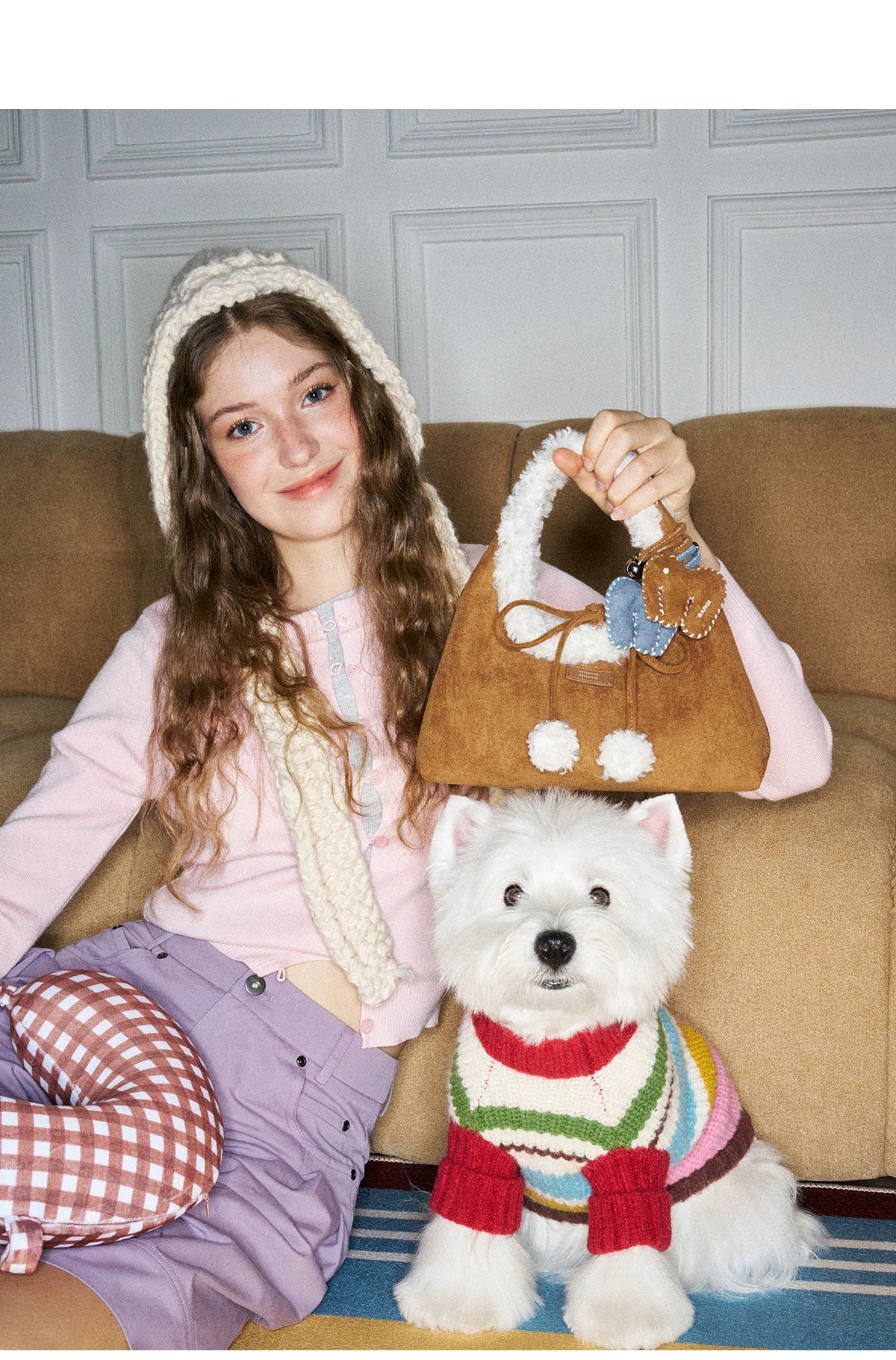 MUVA Cute Fluffy Rice Ball Tote Bag