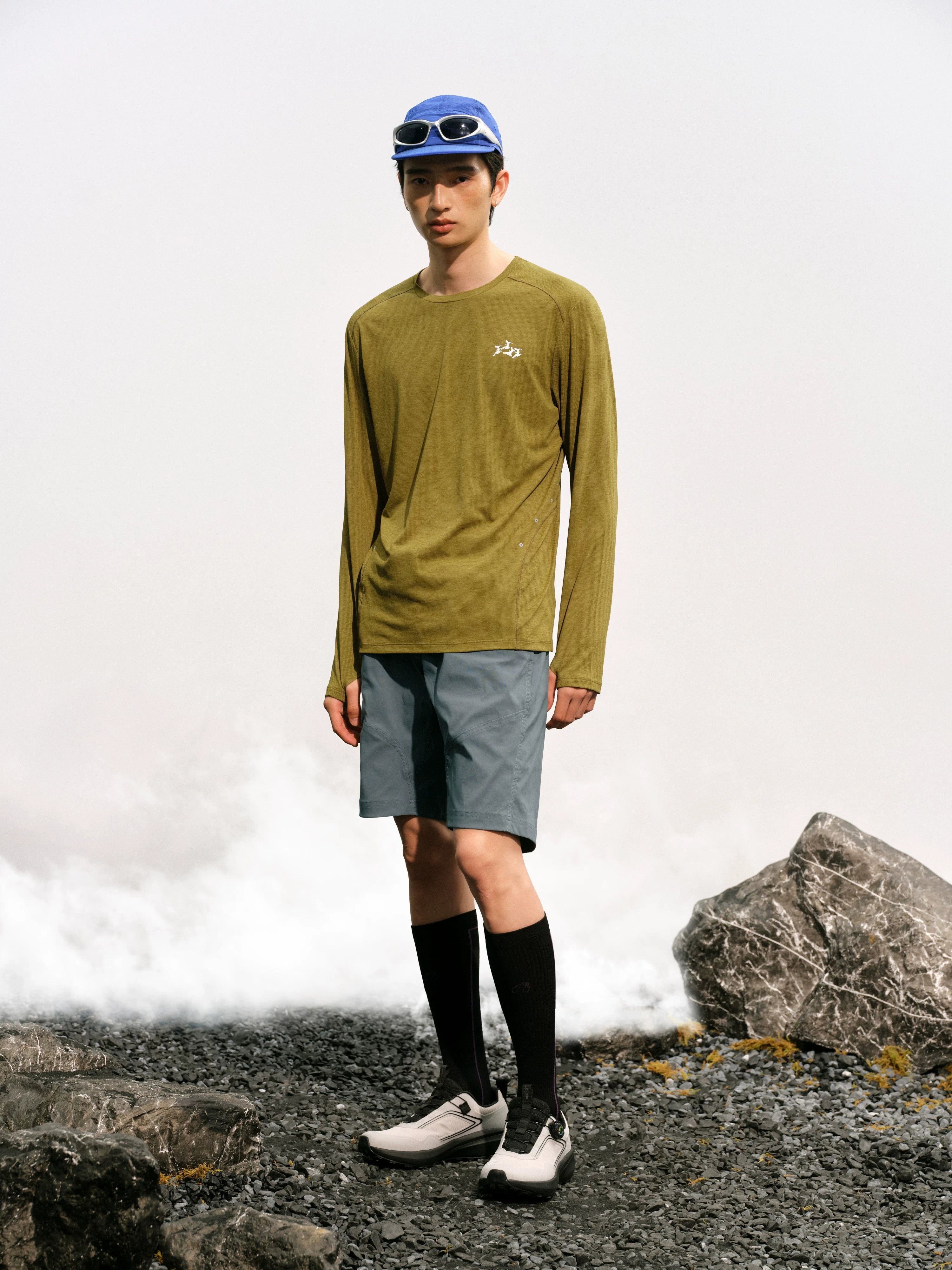 NO LOGO Stitching Quick-drying Sports Shorts