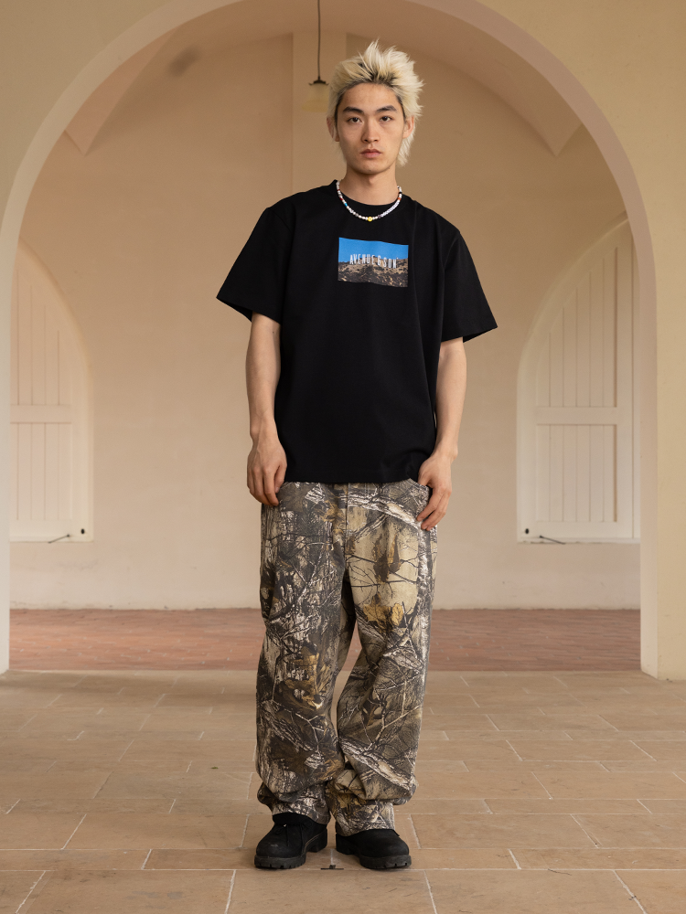 AVENUESON Three-color Branch Camouflage Casual Trousers