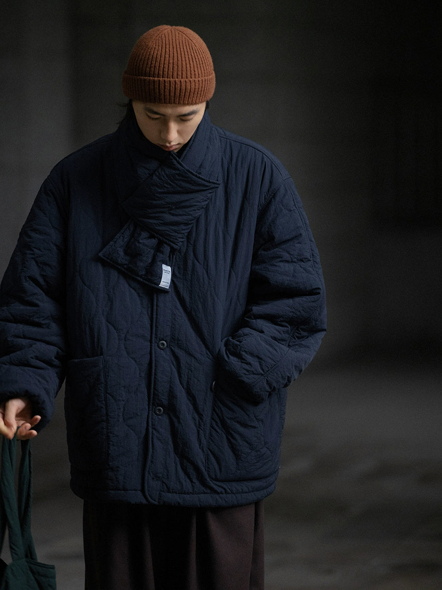 NOEARS Japanese Collarless Thickened Liner Cotton Clothes