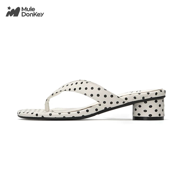 Donkey Polka Dots with Thick Heels