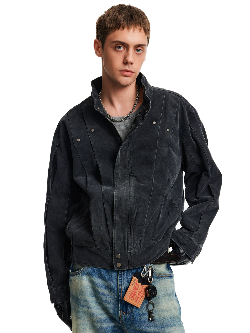 MADWITCH Vintage Wash Cut Loose Casual Jacket