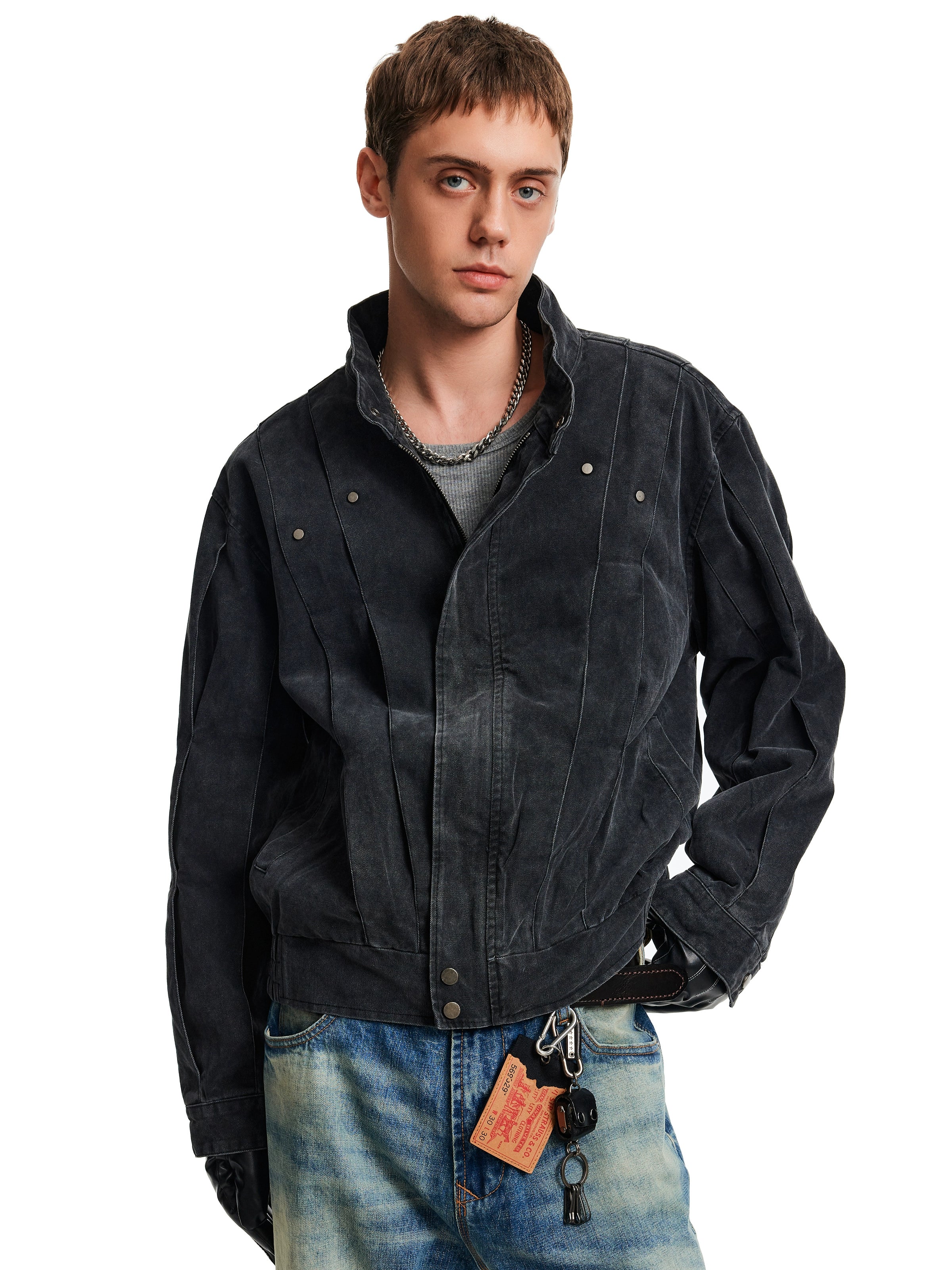 MADWITCH Vintage Wash Cut Loose Casual Jacket