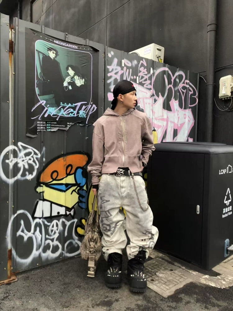 DETW 25ss * "music note" heavy industry washed Pants