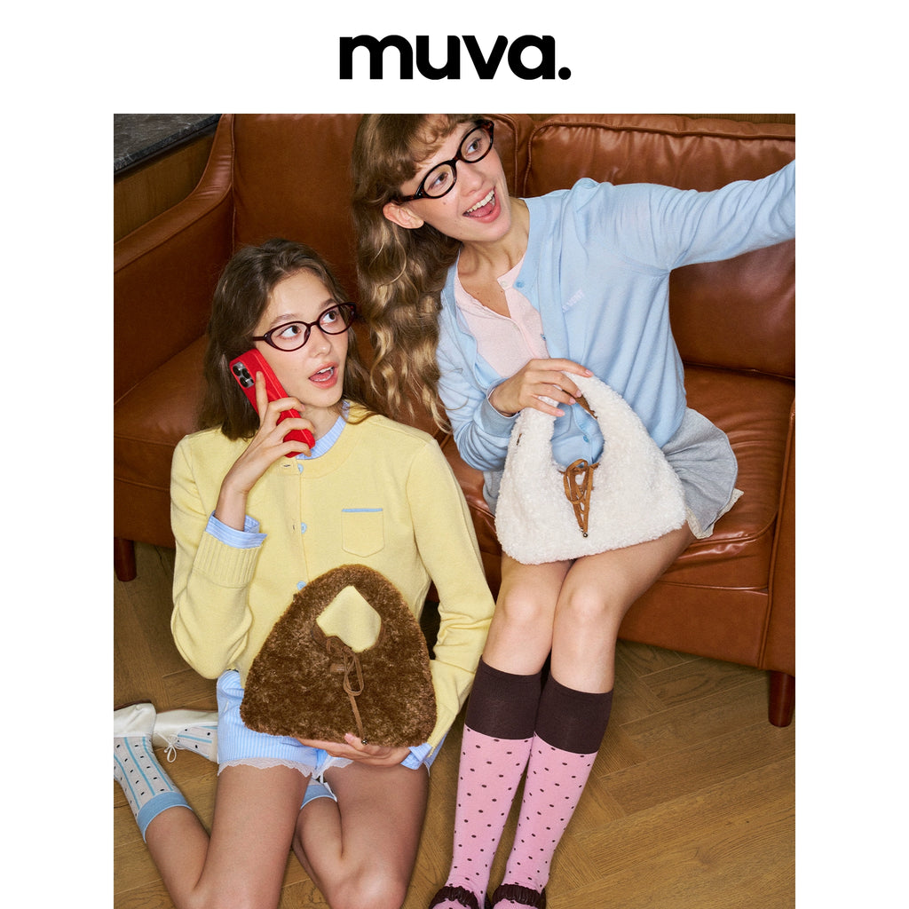 MUVA Cute Casual Plush Tote Bag