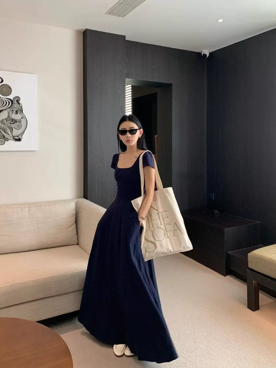 YOUNG KYLIN Lazy and Loose Waist Long Skirt