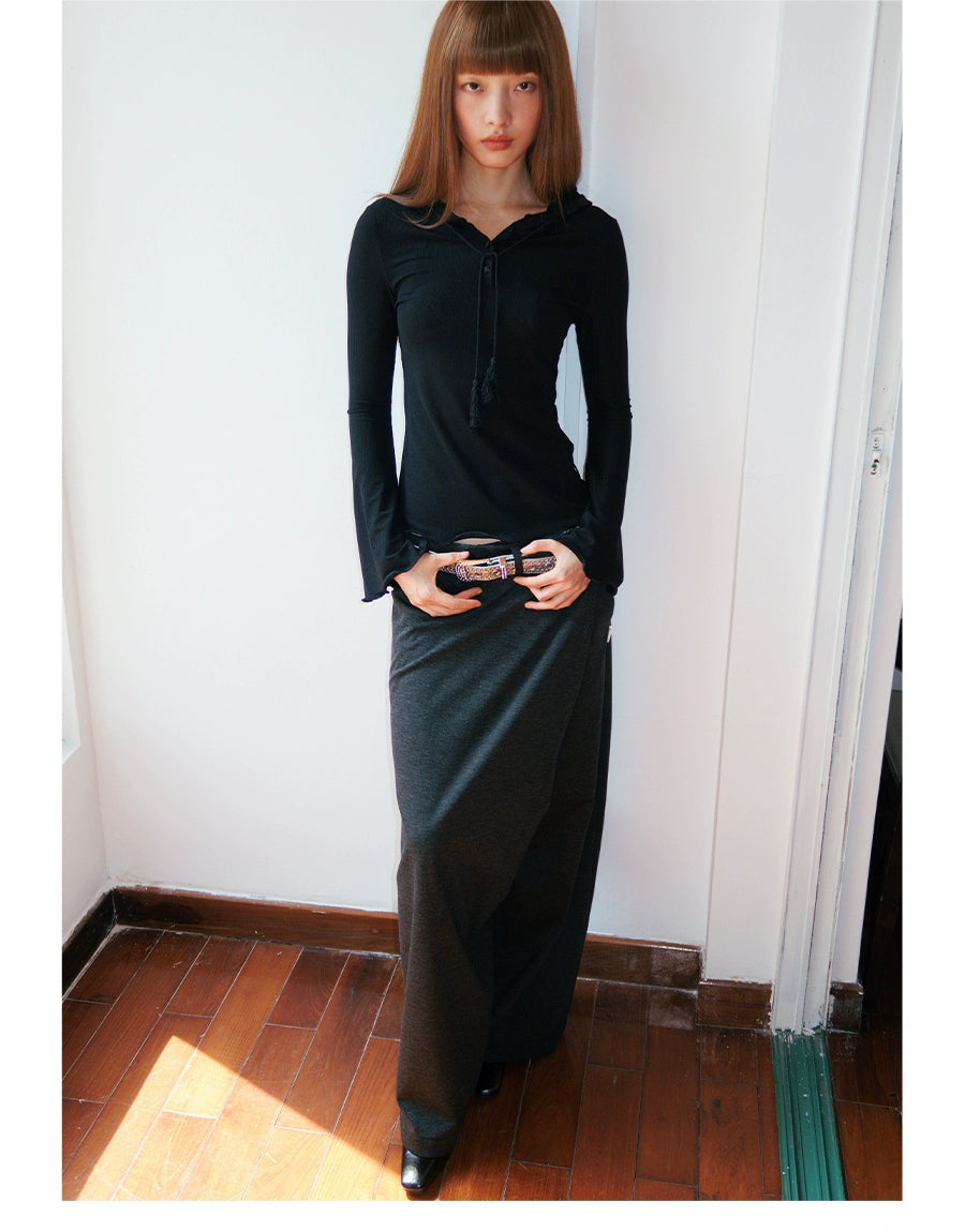 FUNKYFUN Slash-cut Silhouette Culottes