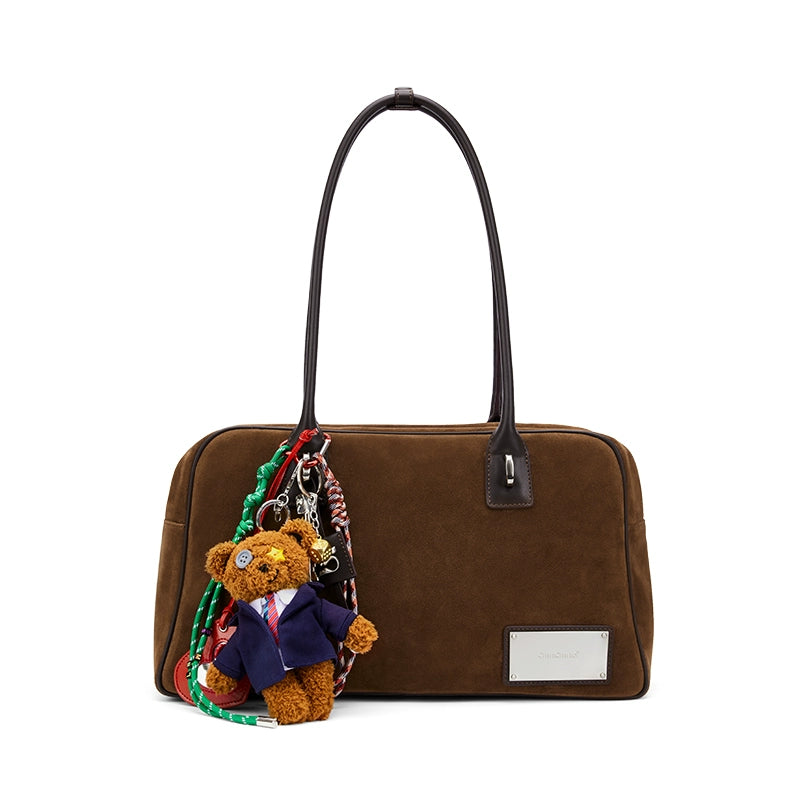 SmoSmos Cowhide Shoulder Laptop Commuter Tote Bag