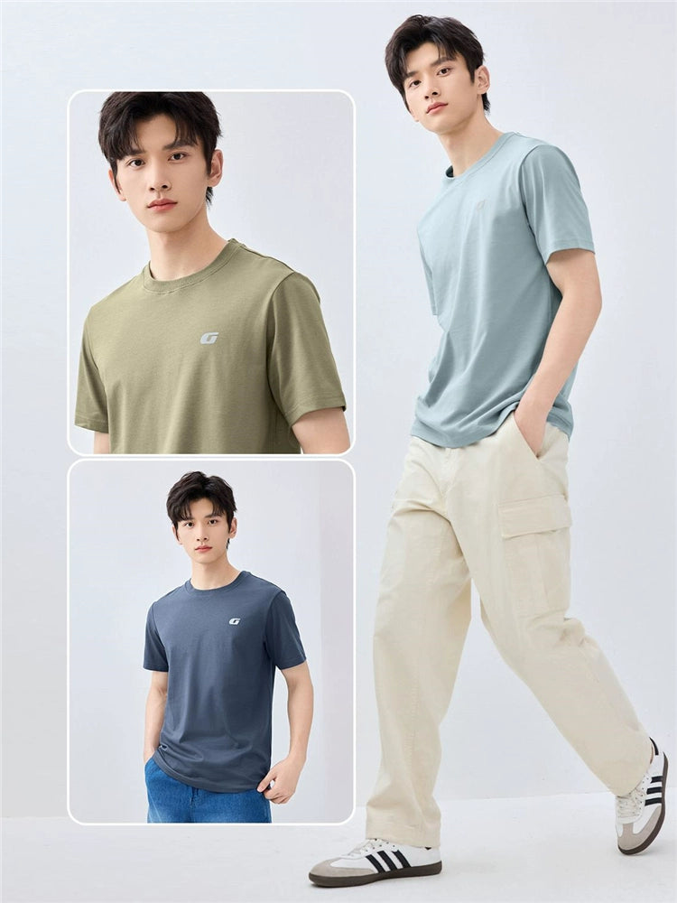 Giordano Quick-drying Alphabet Print Crew Neck Tee