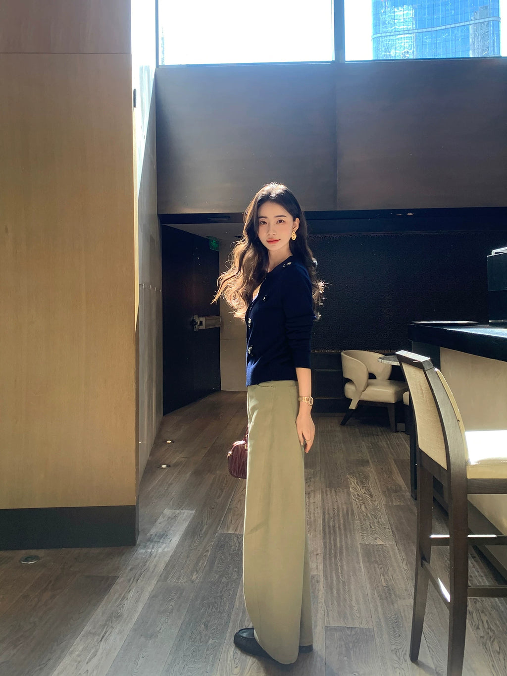 Pusumede High Waist Wide Leg Pants