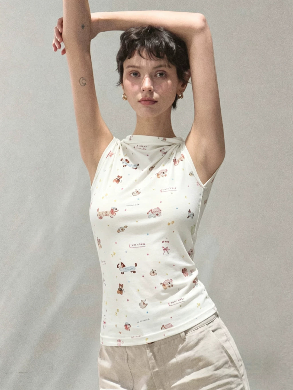 Sureenough Childlike Print Slim Neck Sling
