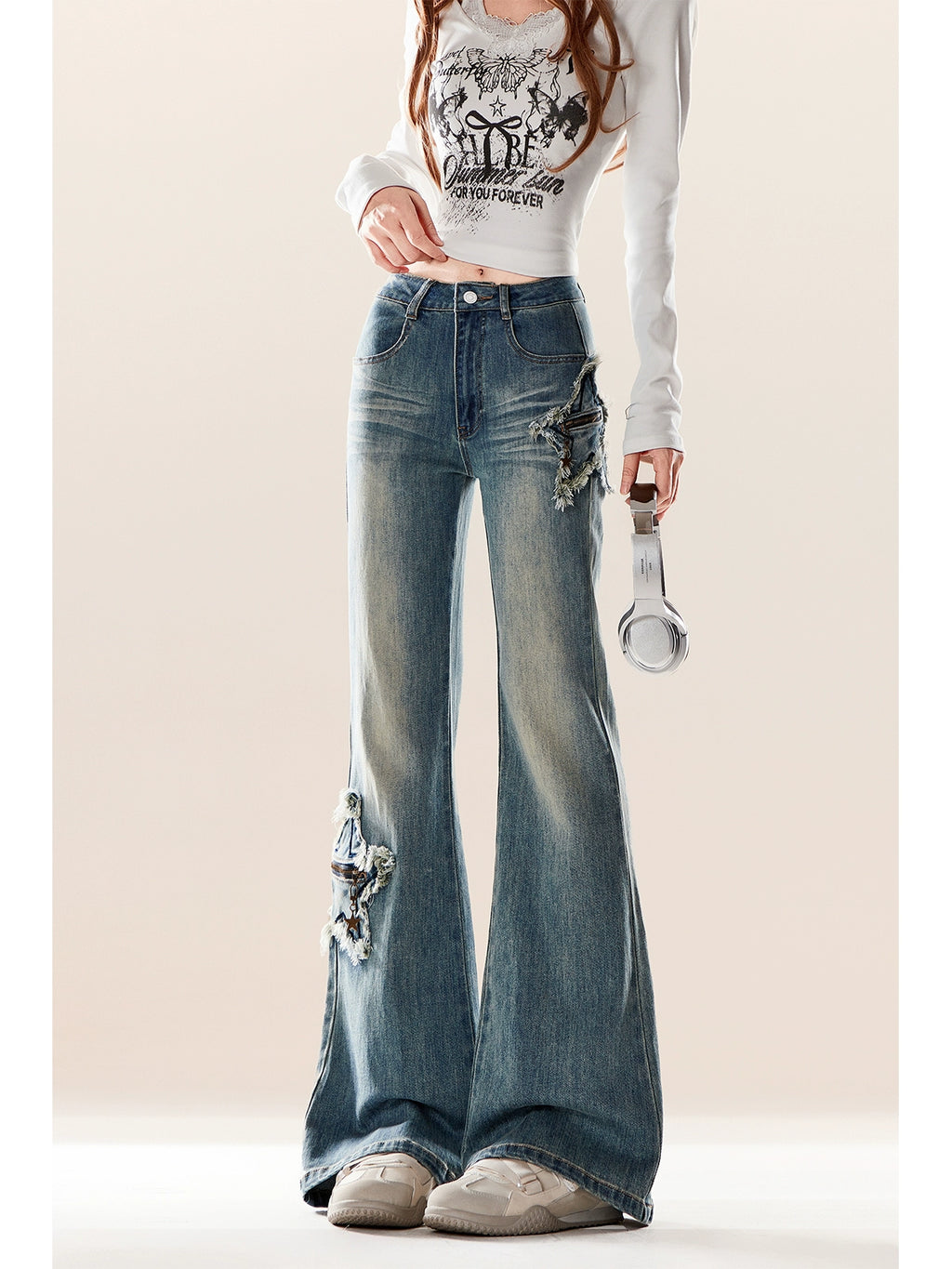 Zrsee Star Sticker Jeans