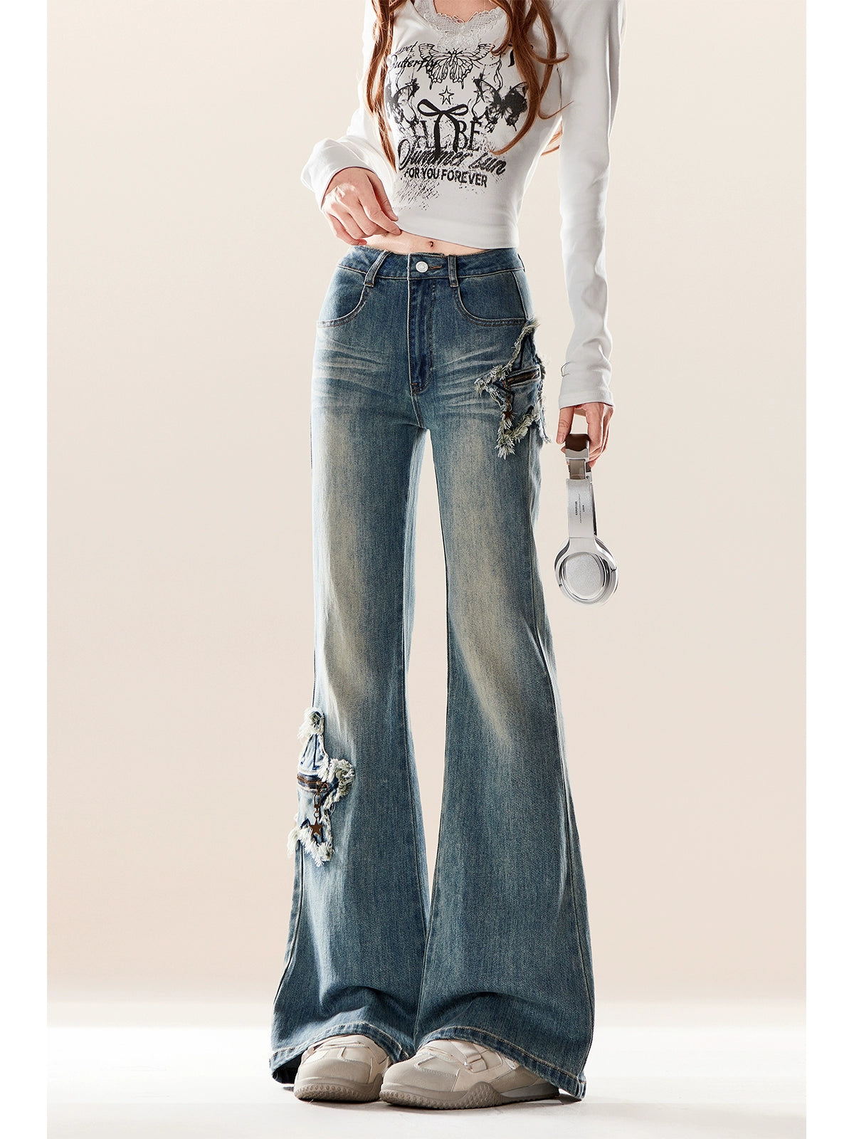 Zrsee Star Sticker Jeans