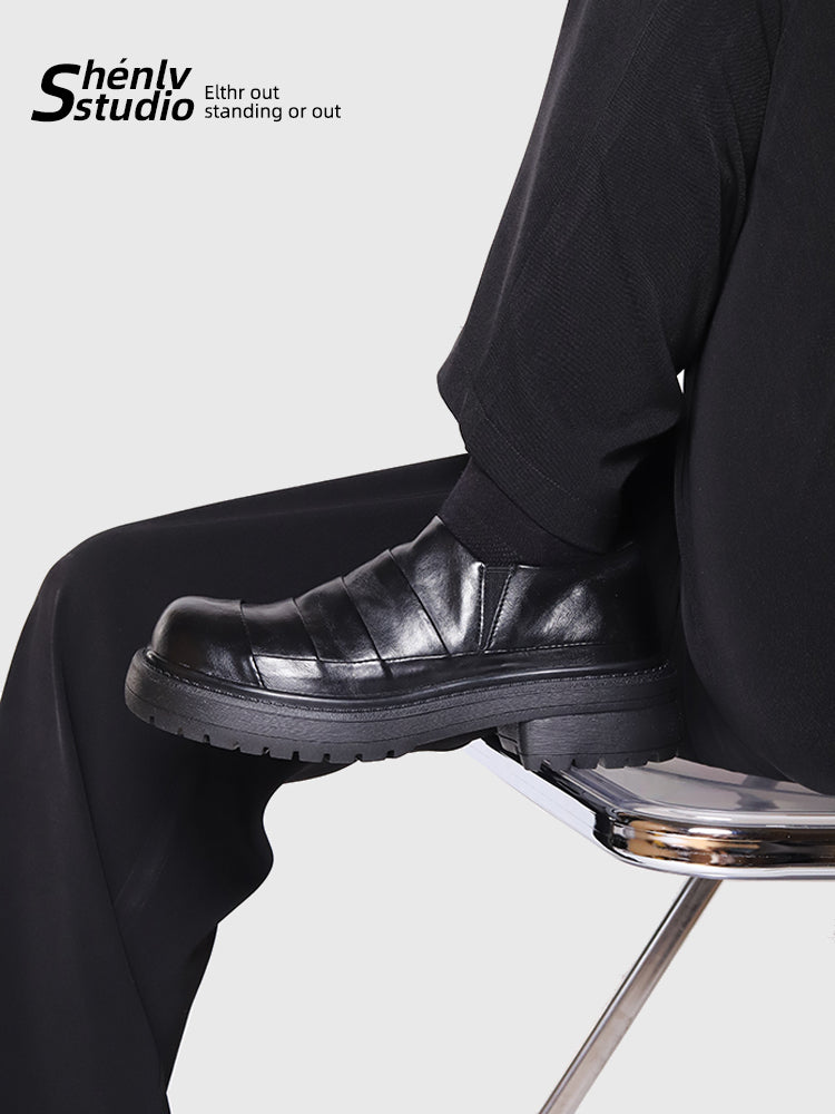 SHENLV STUDIO head-up splicing ARMOR derby shoes