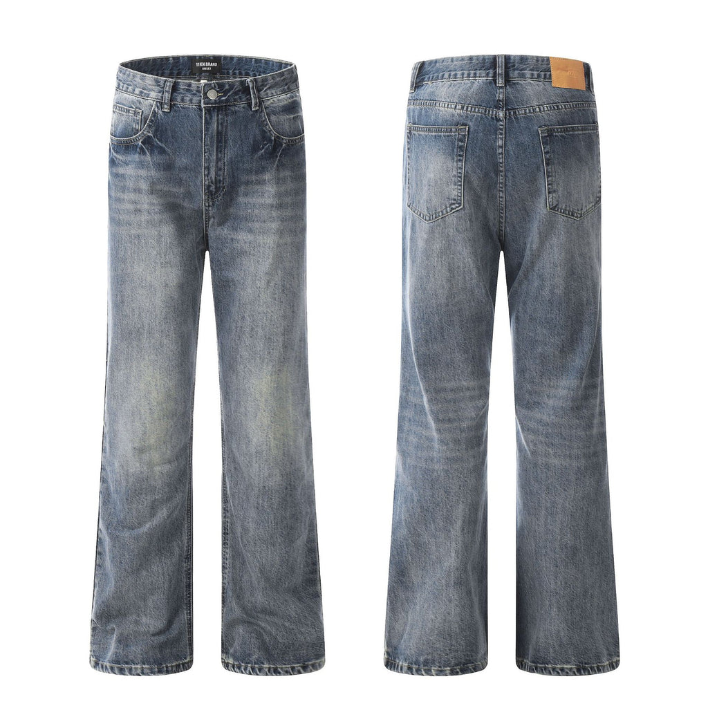 11KN Slim-fit Simple Loose Casual Jeans