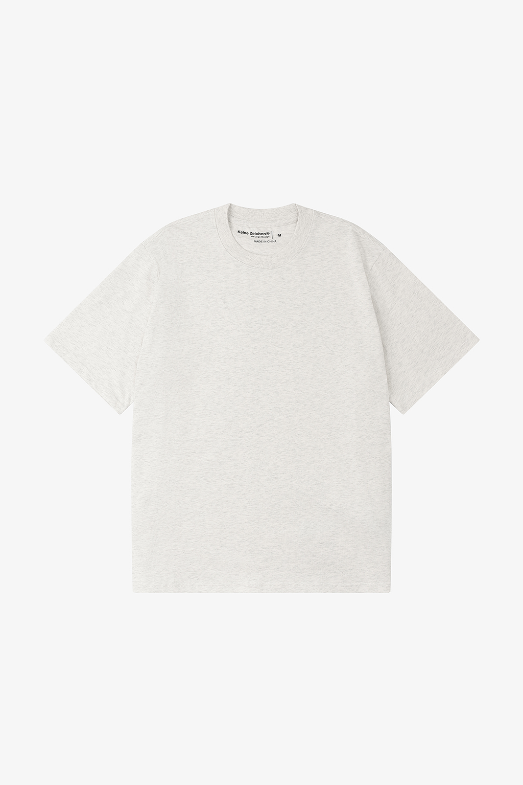 NO LOGO Short and Wide Version Round Neck Tee